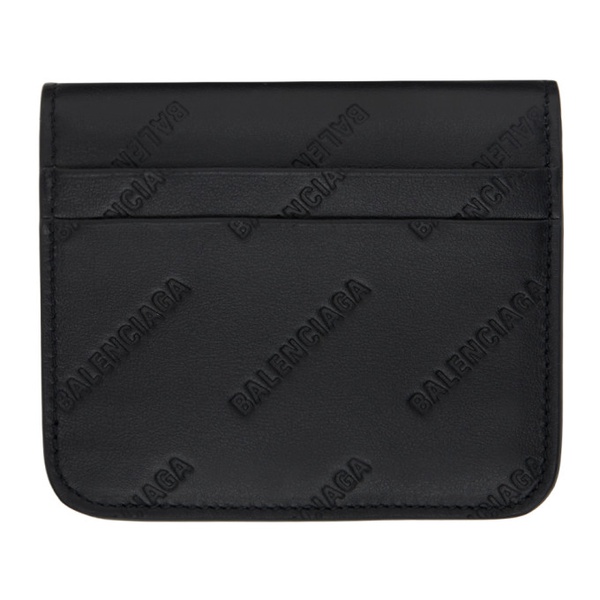 발렌시아가 발렌시아가 Balenciaga Black Allover Logo Embossed Wallet 241342F040001