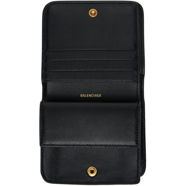 발렌시아가 발렌시아가 Balenciaga Black Allover Logo Embossed Wallet 241342F040001