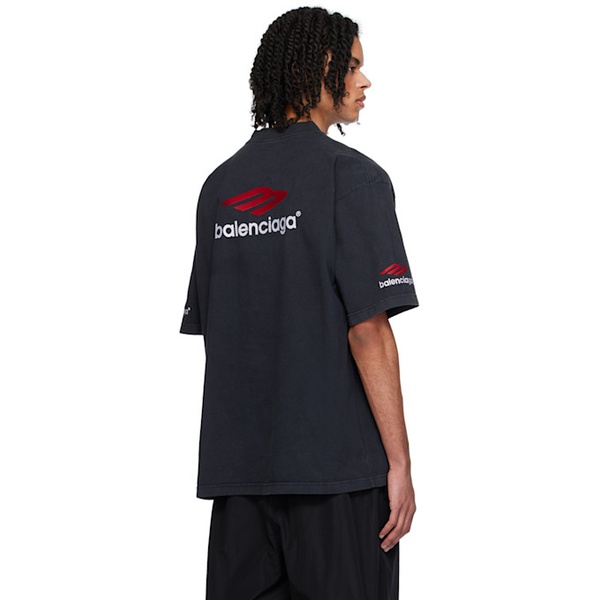 발렌시아가 발렌시아가 Balenciaga Black 3B Sports Icon T-Shirt 241342M213027