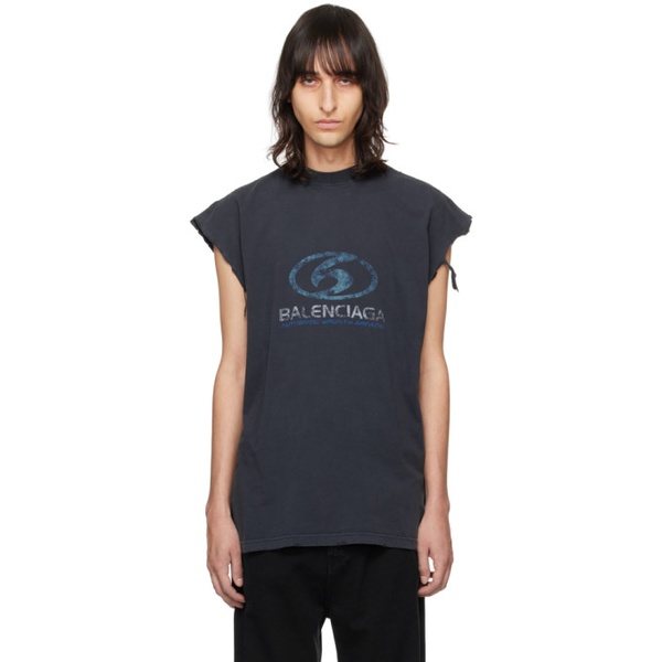 발렌시아가 발렌시아가 Balenciaga Black Surfer T-Shirt 241342M213012