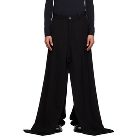 발렌시아가 Balenciaga Black Double Front Trousers 232342M191011