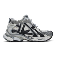 발렌시아가 Balenciaga Gray & White Runner Sneakers 241342F128021