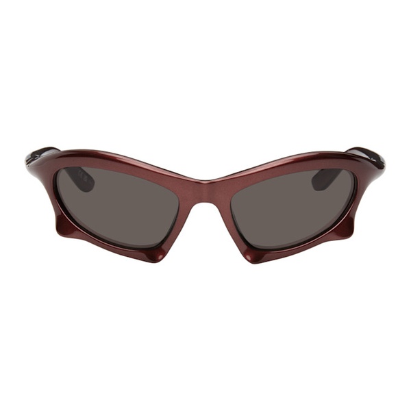 발렌시아가 발렌시아가 Balenciaga Burgundy Bat Rectangle Sunglasses 242342M134060
