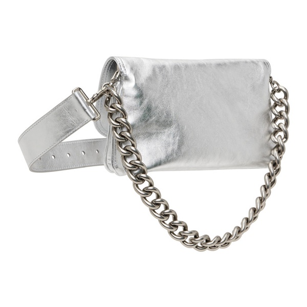발렌시아가 발렌시아가 Balenciaga Silver BB Soft Small Flap Bag 241342F048040