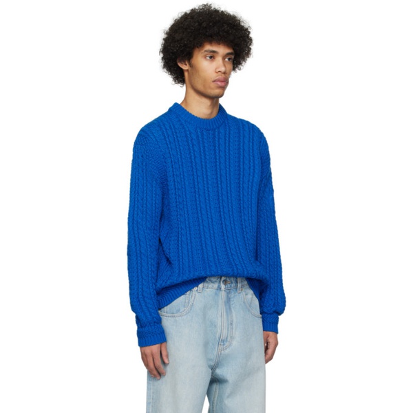 Bally Blue Embroidered Sweater 241938M201000