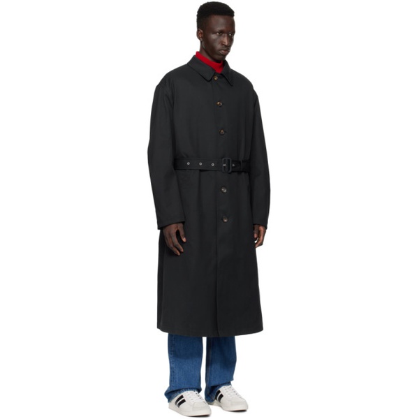  Bally Navy Belted Coat 241938M176000