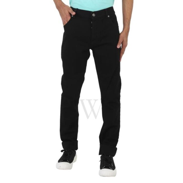 발망 발망 Balmain MEN'S Black Slim Cut Cotton Jeans XH1MG000DB59