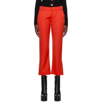 발망 Balmain Red Flared Trousers 232251F087007