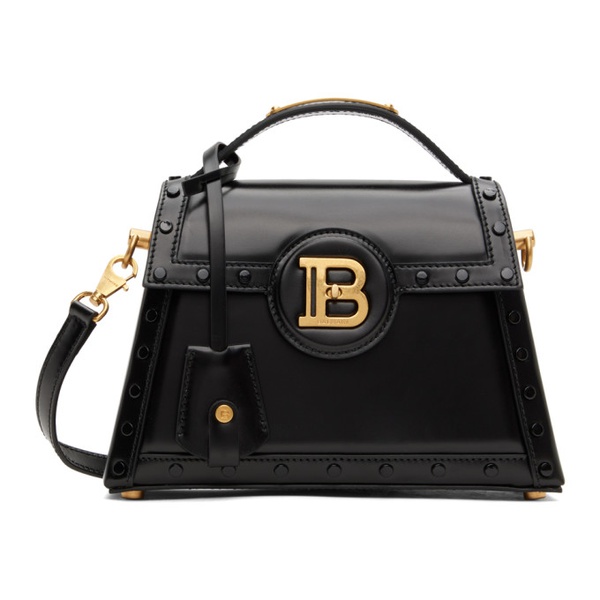 발망 발망 Balmain Black B-Buzz Dynasty Glazed Leather Bag 241251F048003