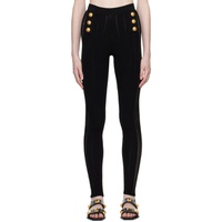 발망 Balmain Black Button Leggings 231251F085015