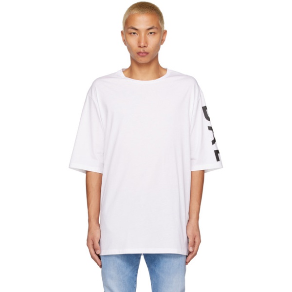 발망 발망 Balmain White Printed T-Shirt 231251M213022