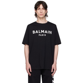 발망 Balmain Black Printed T-Shirt 232251M213018