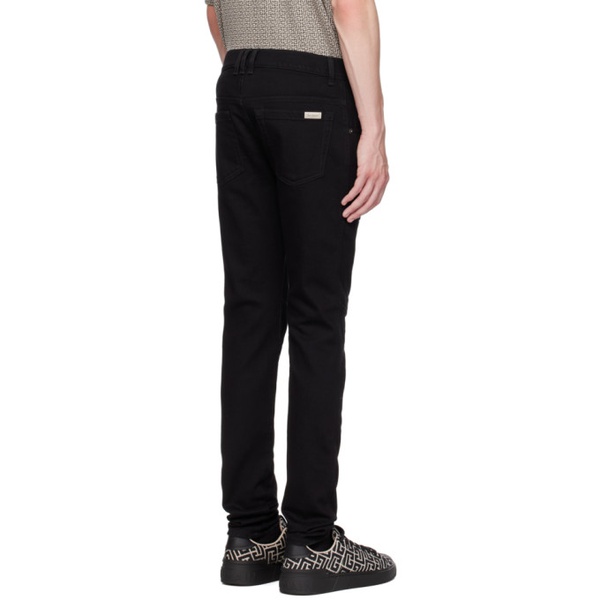 발망 발망 Balmain Black Slim-Fit Jeans 232251M186004