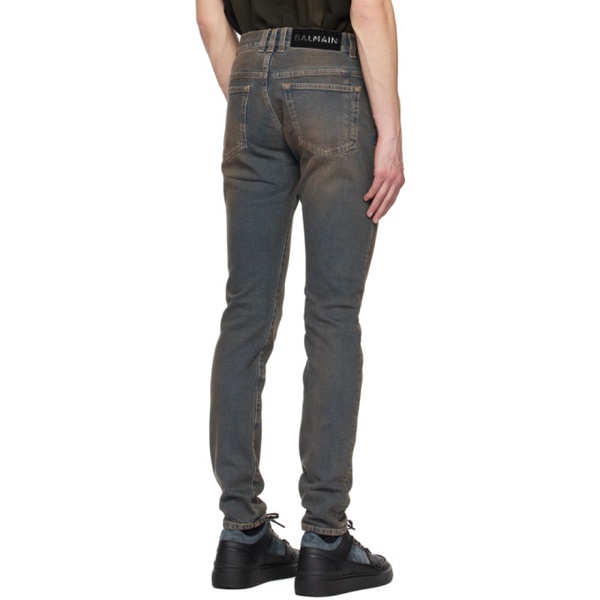 발망 발망 Balmain Blue Slim-Fit Jeans 231251M186002