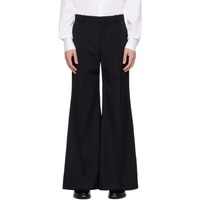 발망 Balmain Black Relaxed-Fit Trousers 232251M191001