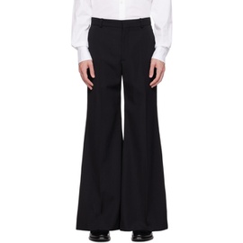 발망 Balmain Black Relaxed-Fit Trousers 232251M191001