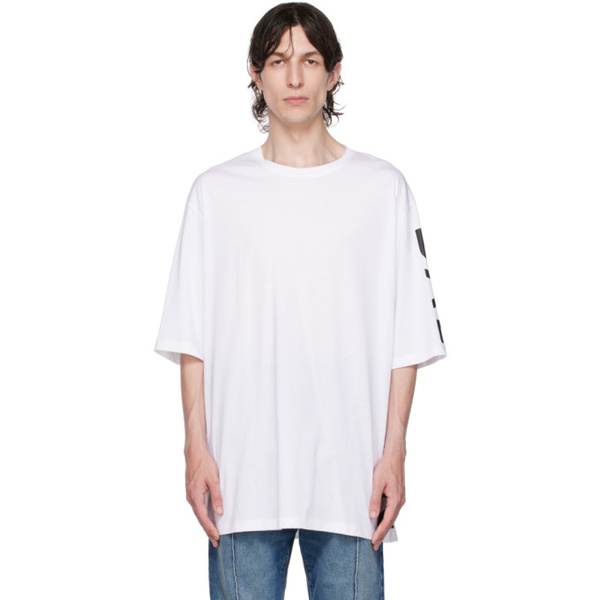 발망 발망 Balmain White Printed T-Shirt 232251M213010