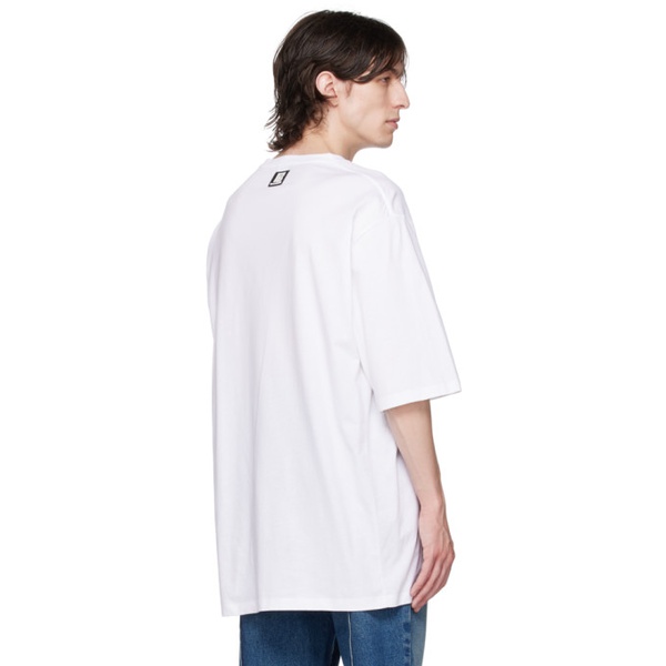 발망 발망 Balmain White Printed T-Shirt 232251M213010