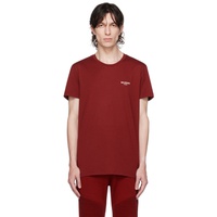 발망 Balmain Red Flocked T-Shirt 232251M213024