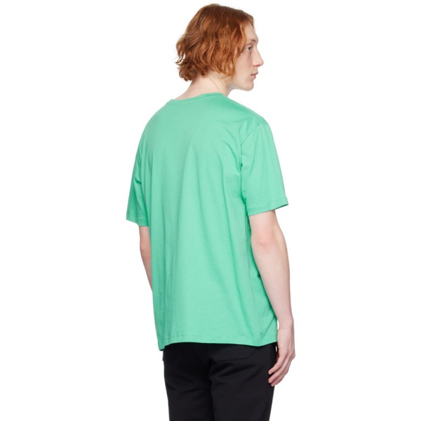 발망 발망 Balmain Green Printed T-Shirt 231251M213006