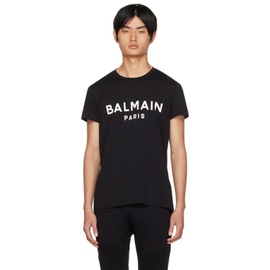 발망 Balmain Black Printed T-Shirt 222251M213051