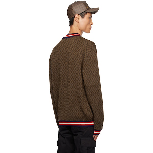 발망 발망 Balmain Brown Monogram Sweater 232251M201008