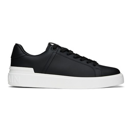 발망 Balmain Black & White B-Court Leather Sneakers 242251M237005