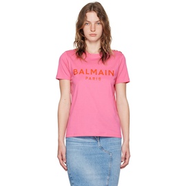 Pink 발망 Balmain Paris T-Shirt 242251F110009