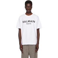 White Printed 발망 Balmain Paris T-Shirt 242251M213029