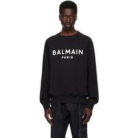 Black 발망 Balmain Paris Printed Sweatshirt 242251M204005