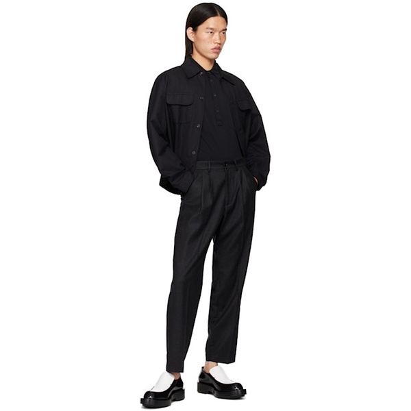  바레나 Barena Black Nerio Trousers 242313M191007