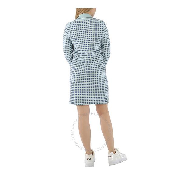  Barrie Ladies Gingham Cashmere And Cotton Midi Dress C179402