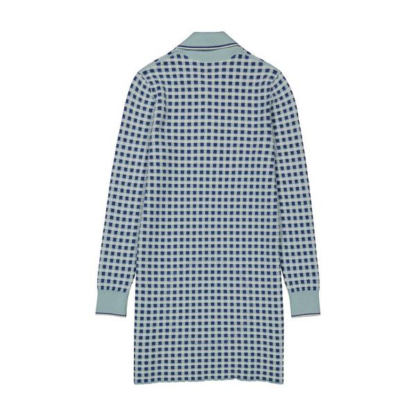  Barrie Ladies Gingham Cashmere And Cotton Midi Dress C179402