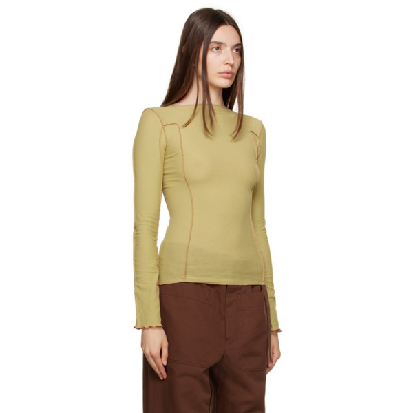  베이스레인지 Baserange Green Omato Long Sleeve T-Shirt 232922F110030