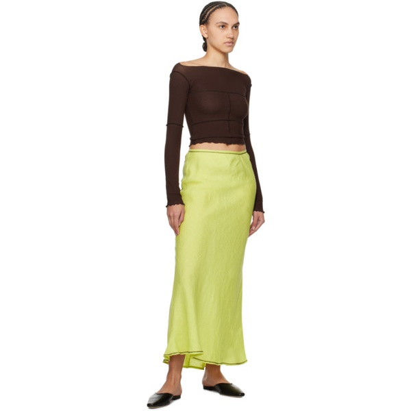  베이스레인지 Baserange Green Dydine Maxi Skirt 241922F093005