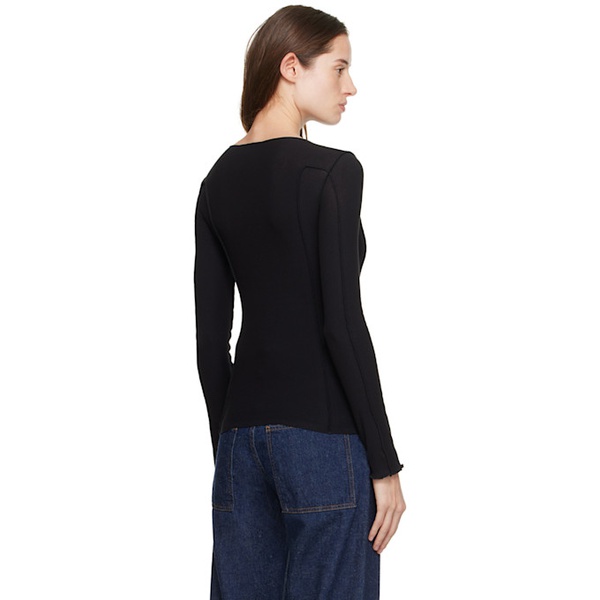  베이스레인지 Baserange Black Omato Long Sleeve T-Shirt 241922F110011