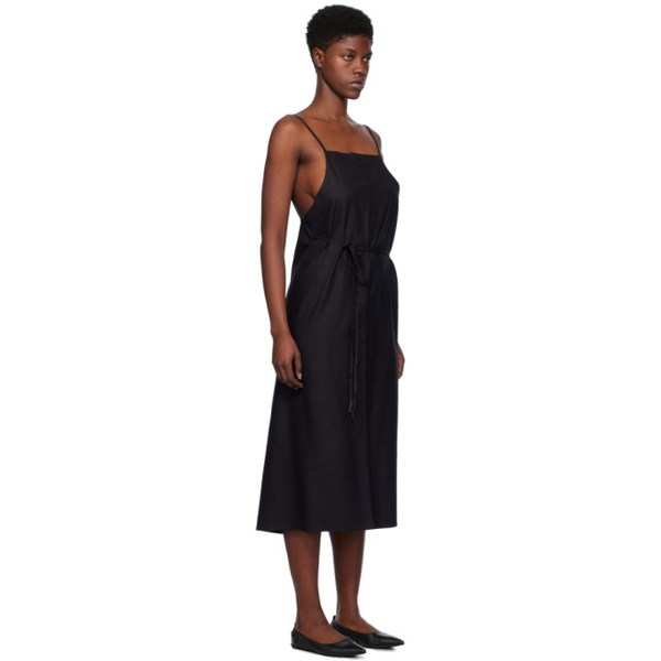  베이스레인지 Baserange Black Yumi Apron Midi Dress 241922F054000