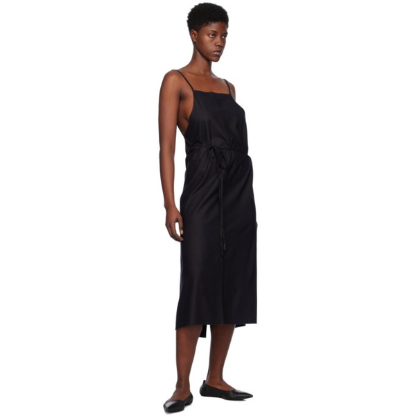  베이스레인지 Baserange Black Yumi Apron Midi Dress 241922F054000