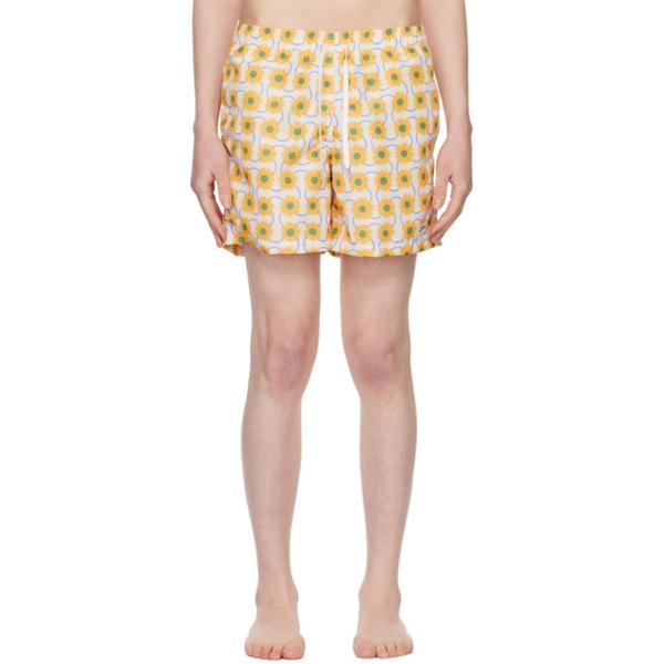  Bather 오프화이트 Off-White Floral Swim Shorts 231059M208030