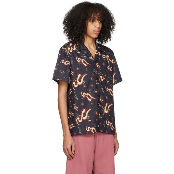  Bather Black Printed Shirt 231059M192004