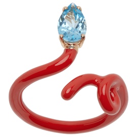 Bea Bongiasca Red Baby Vine Tendril Ring 241172F024011