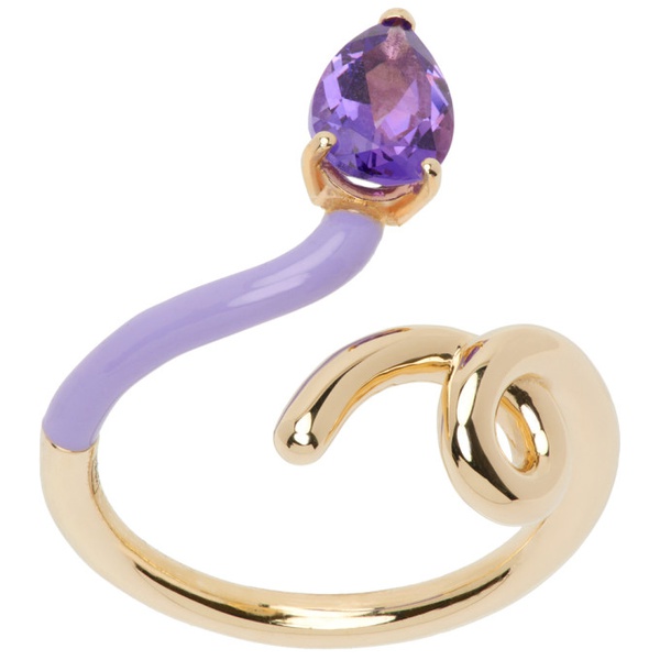  Bea Bongiasca Gold & Purple Vine Ring 242172F011001