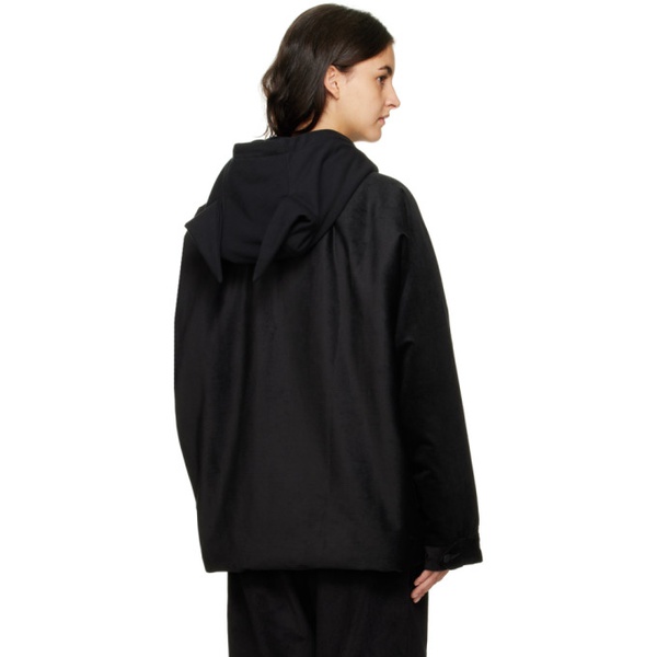  Bernhard Willhelm Black Ear Hoodie 222474F097000