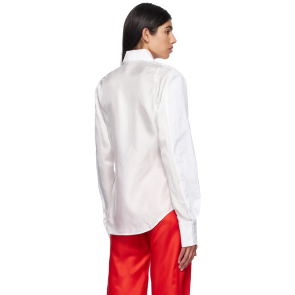  비앙카 손더스 Bianca Saunders White Row Back Shirt 231191F109006