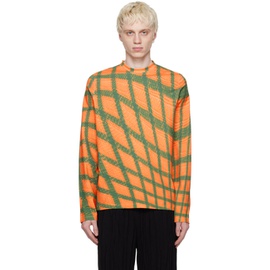 비앙카 손더스 Bianca Saunders Orange & Green Tarone Long Sleeve T-Shirt 231191M213001