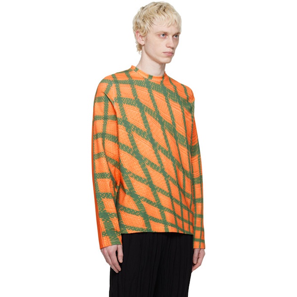  비앙카 손더스 Bianca Saunders Orange & Green Tarone Long Sleeve T-Shirt 231191M213001