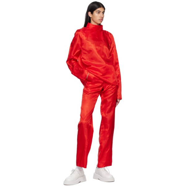  비앙카 손더스 Bianca Saunders Red Zip Turtleneck 231191F099000