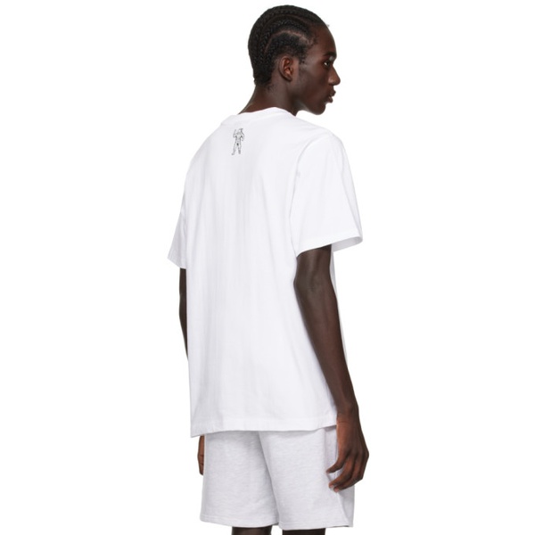  빌리어네어보이즈클럽 Billionaire Boys Club White Printed T-Shirt 241143M213008