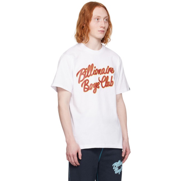  빌리어네어보이즈클럽 Billionaire Boys Club White Script T-Shirt 241143M213031