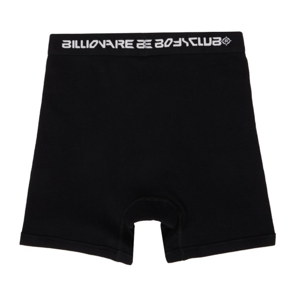  빌리어네어보이즈클럽 Billionaire Boys Club Two-Pack Black Rib Knit Boxers 241143M216000